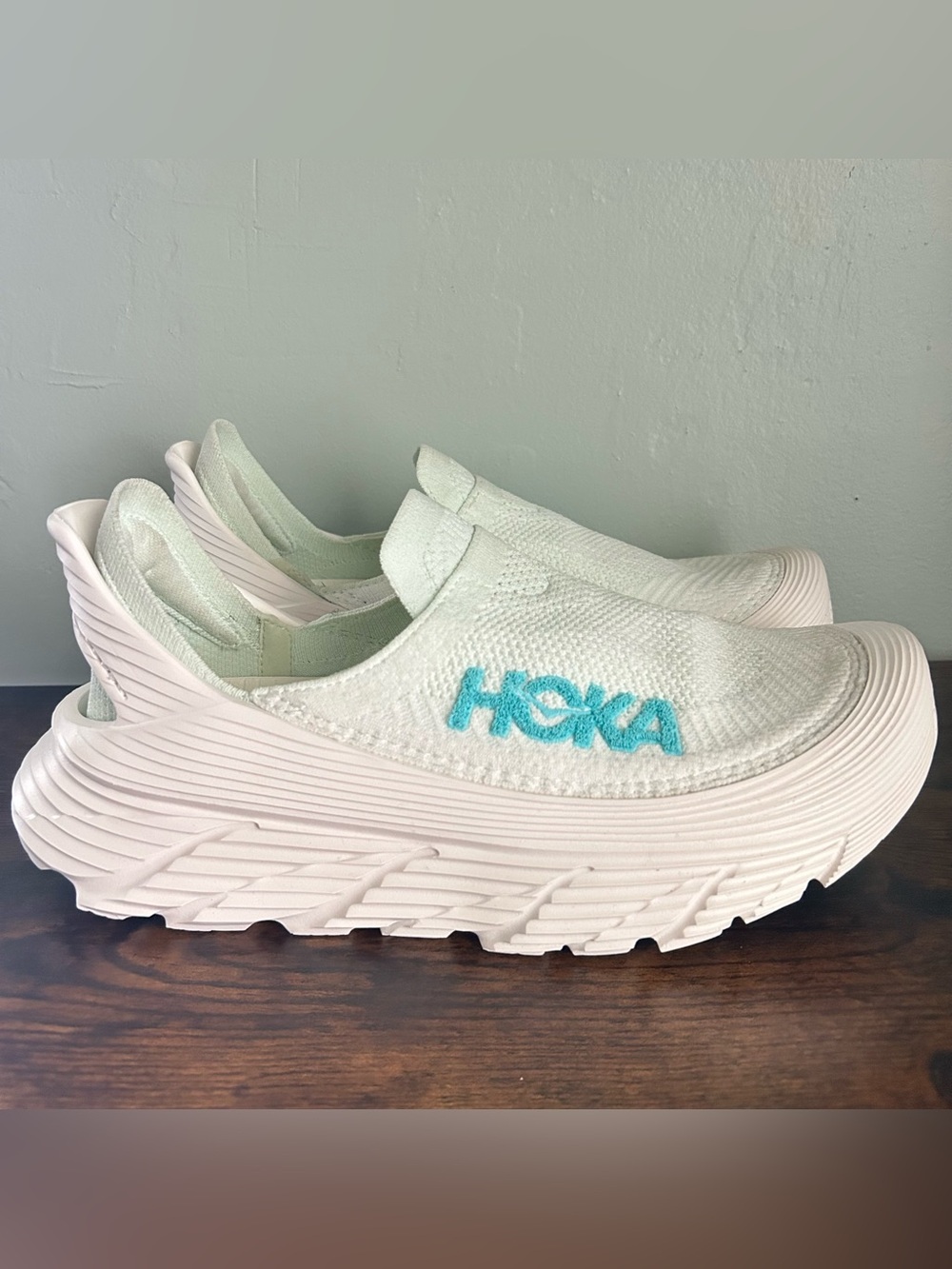 HOKA U RESTORE TC Frost Cloudless Recovery Slip On Shoes Size Mens 10 Womens 11